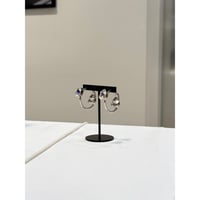 CREZUS Paris | ERA Hoop Earrings ( Crystal / Silver)