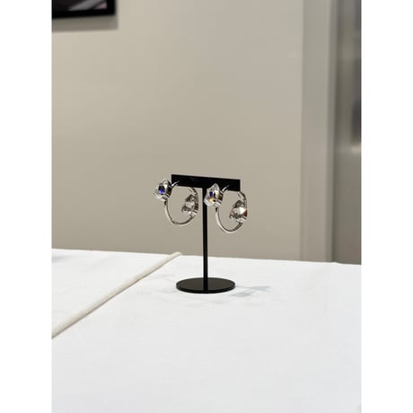 CREZUS Paris | ERA Hoop Earrings ( Crystal / Silver)
