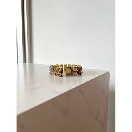 CREZUS Paris | S40 2RANKS Bracelet (Beige / Gold)