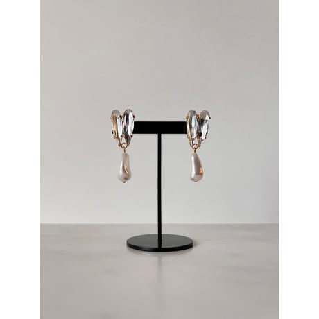 CREZUS Paris | EPIC Pierced Earrings  ( Crystal / Gold )