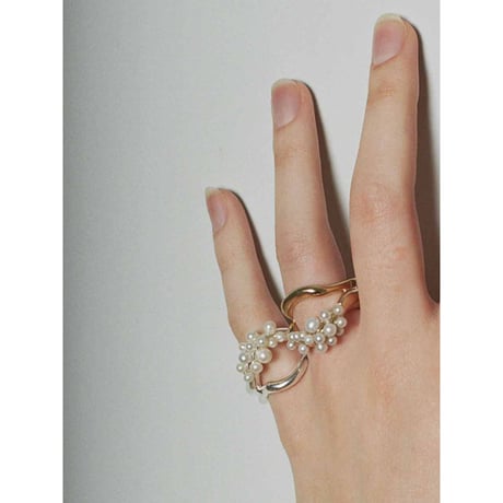 BEATRIZPALACIOS Madrid | DOUBLE WAVE CLUSTER SILVER Ring