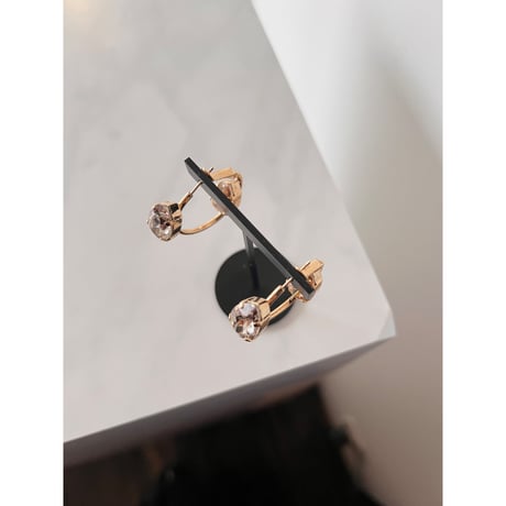 CREZUS Paris | ERA Hoop Earrings ( Beige / Gold )