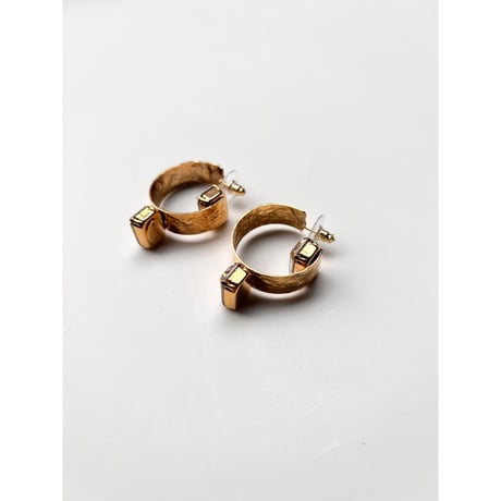 CREZUS Paris | JUPITER Pierced Earrings (Silvershade / Gold)
