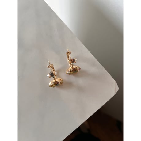 CREZUS Paris | CLIFF Hoop Earrings ( Beige / Gold )