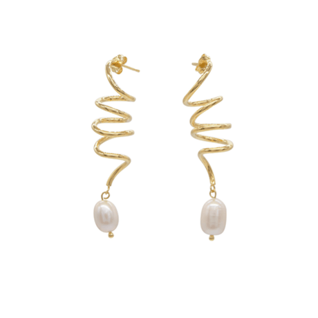 BONVO Greece | SWIRL PEARL OASIS EARRINGS
