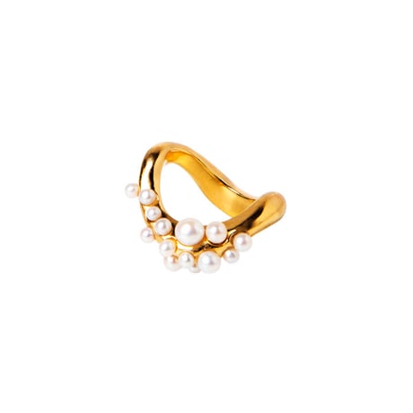 BEATRIZPALACIOS Madrid | WAVE CLUSTER Gold Ring