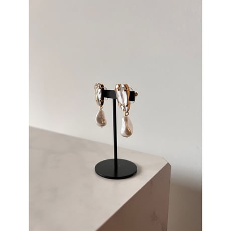 CREZUS Paris | EPIC Pierced Earrings  ( Crystal / Gold )