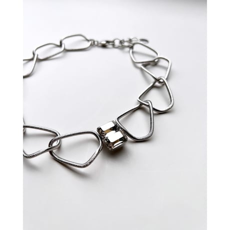 CREZUS Paris | TITAN Necklace ( Silver shade / Silver )