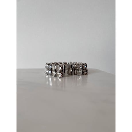 CREZUS Paris | S40 2RANKS Bracelet (crystal, silver & pearl)