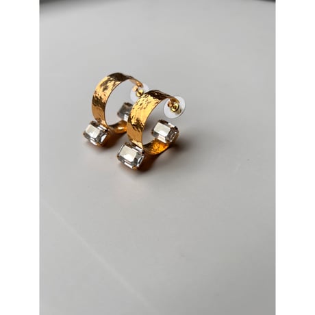 CREZUS Paris | JUPITER Pierced Earrings (Silvershade / Gold)