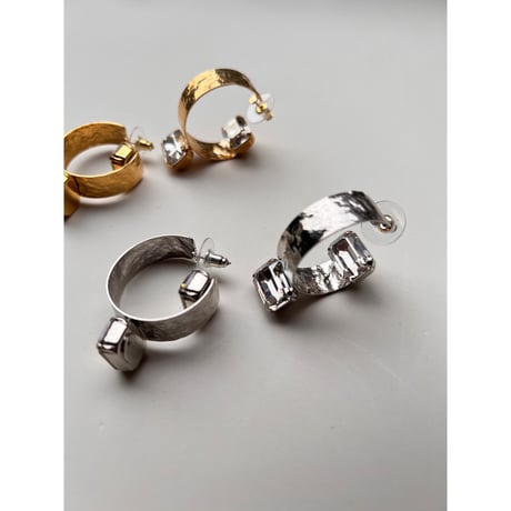 CREZUS Paris | JUPITER Pierced Earrings (Silvershade / Silver)