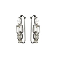 CREZUS Paris | ECHO Pierced Earrings ( Cristal / Silver )