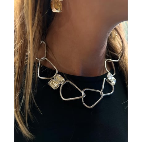 CREZUS Paris | TITAN Necklace ( Silver shade / Silver )