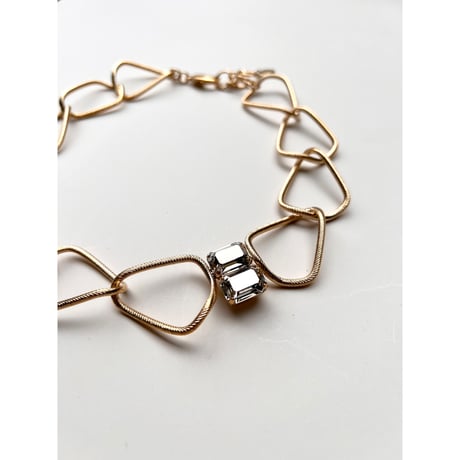 CREZUS Paris | TITAN Necklace ( Silver shade / Gold )