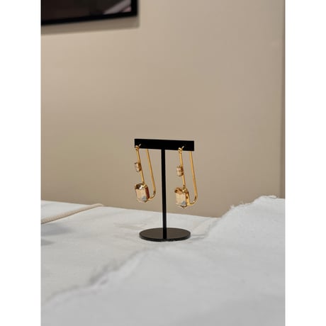 CREZUS Paris | FREAK Hoop Earrings ( Beige / Gold )