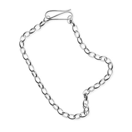 BEATRIZ PALACIOS Madrid | Silver Oval Chain NECKLACE