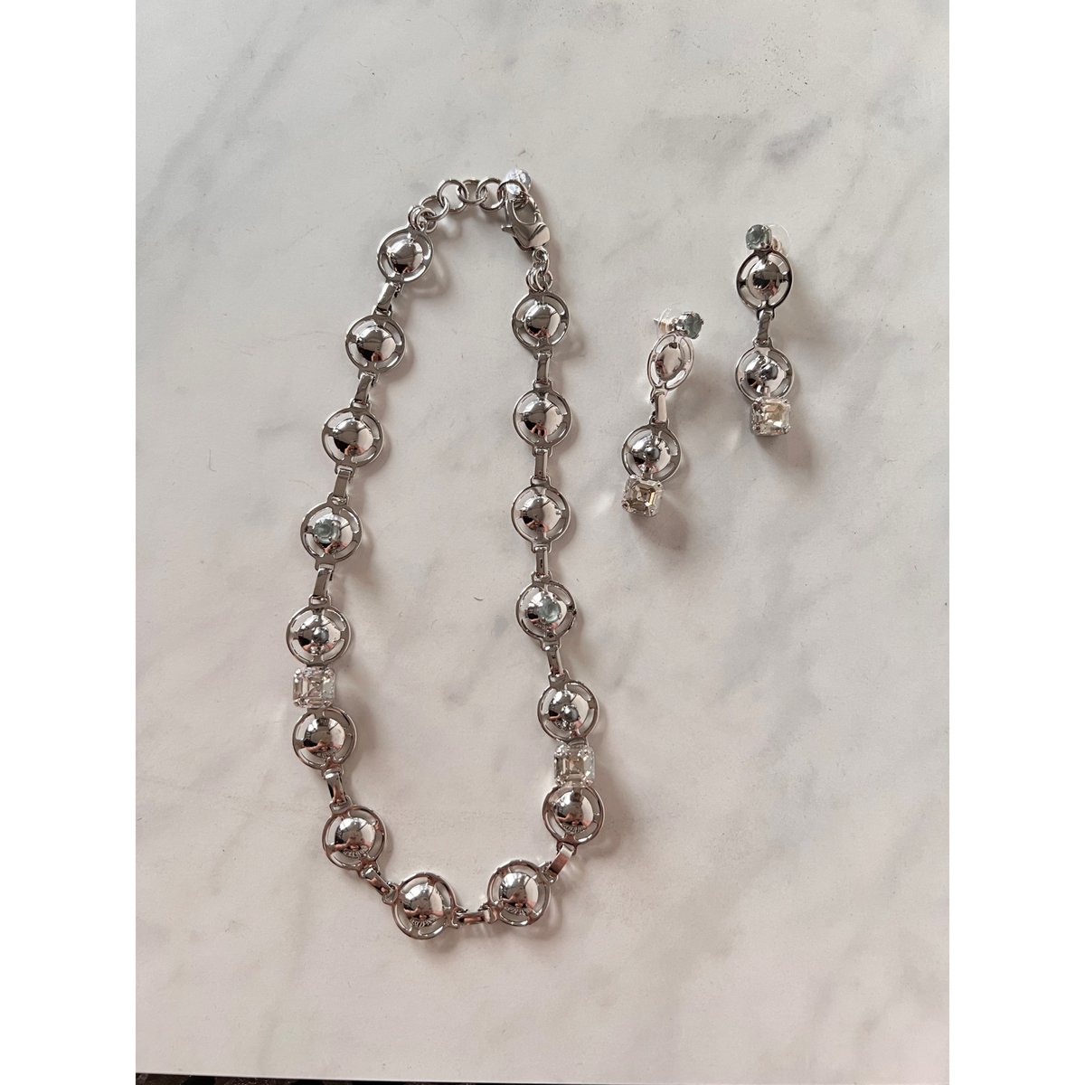 CREZUS PARIS クレザス ピアス スワロフスキー CREZUS Paris | GLOBE Pierced Earrings ( Silver