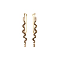 CREZUS Paris | TOXIC Hoop Earrings ( Beige / Gold )