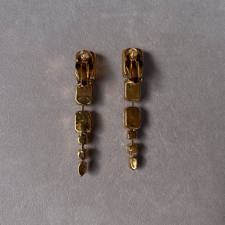 CREZUS Paris : 22H18 Clip Earrings ( Champagne / Pearl)