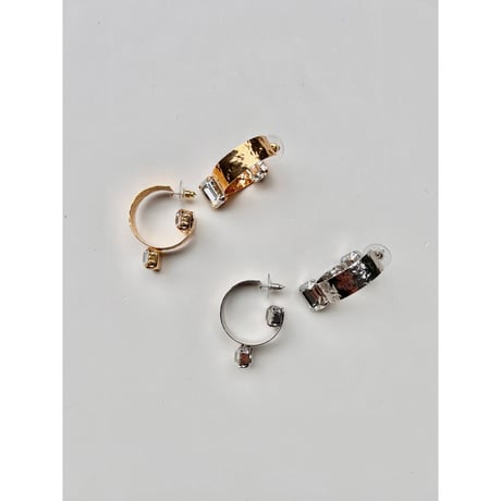CREZUS Paris | JUPITER Pierced Earrings (Silvershade / Gold)