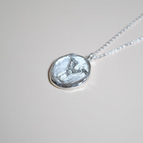 Kettiオリジナルコイン型イニシャルネックレス 〈Y〉〜silver925〜