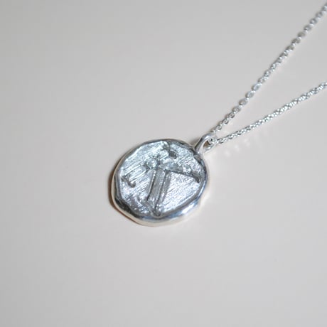 Kettiオリジナルコイン型イニシャルネックレス 〈K〉〜silver925〜