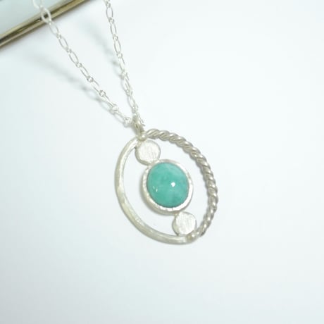 ターコイズ(天然)のネックレス〜silver925〜