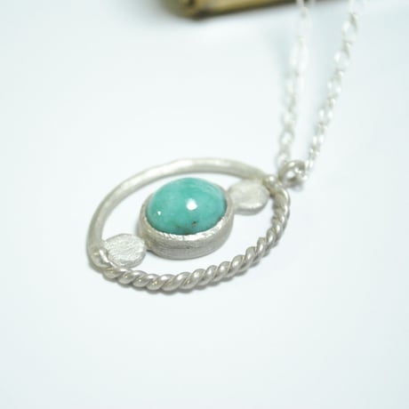ターコイズ(天然)のネックレス〜silver925〜