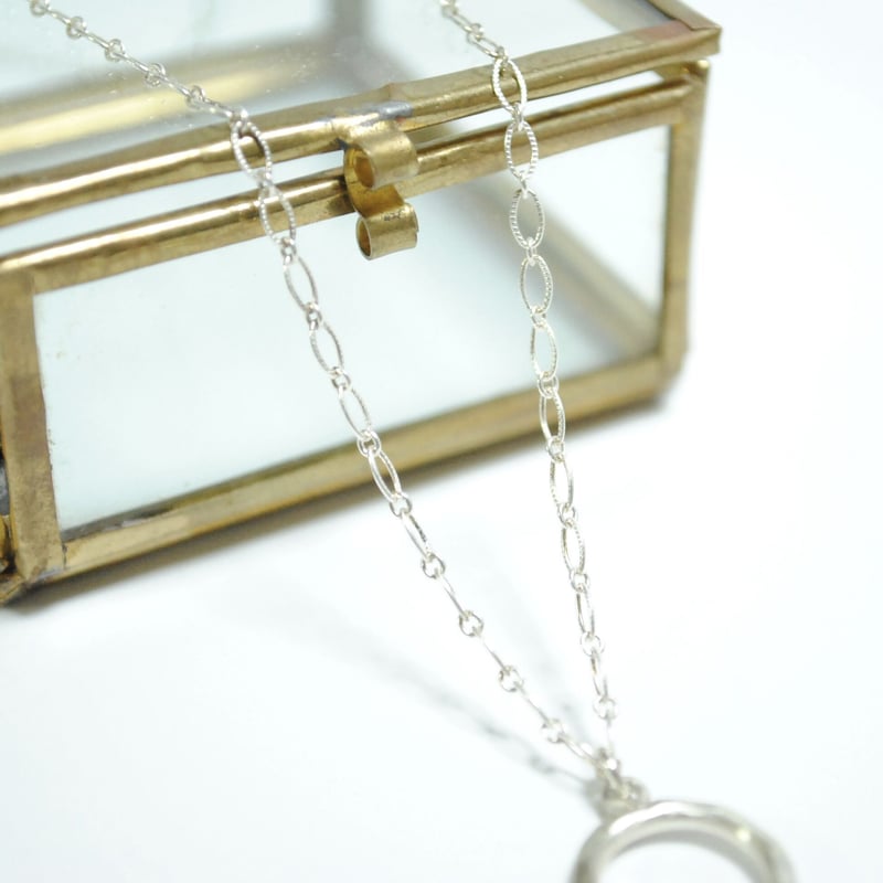 一点物✧希少✧ローマングラス ネックレストップ✧silver925 DIAMOND HORSESHOE NECKLACE(2SN1661)SV925/K10 ネックレス