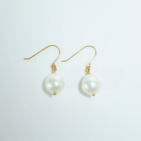 淡水パールの雫ピアス〜14kgf〜