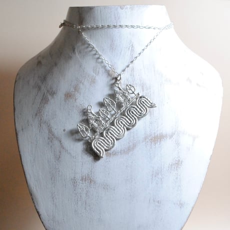 お家ネックレス〈レース風〉　〜silver925〜