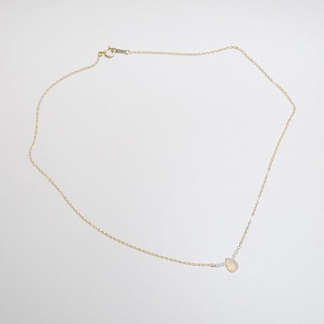 一粒オパールのネックレス 〜14kgf〜
