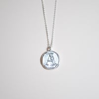Kettiオリジナルコイン型イニシャルネックレス 〈A〉〜silver925〜