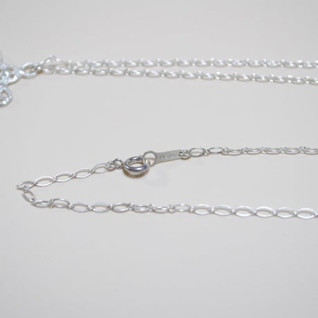 レース風フラワーネックレス　スモーキーレモンクォーツ　〜silver925〜