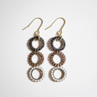 泡ピアス〈ブラウン×ゴールド〉