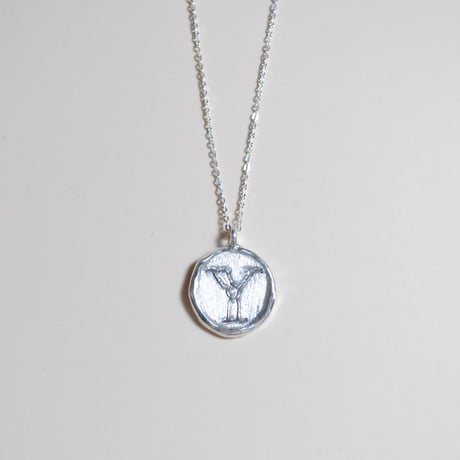 Kettiオリジナルコイン型イニシャルネックレス 〈Y〉〜silver925〜