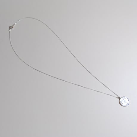 Kettiオリジナルコイン型イニシャルネックレス 〈T〉〜silver925〜