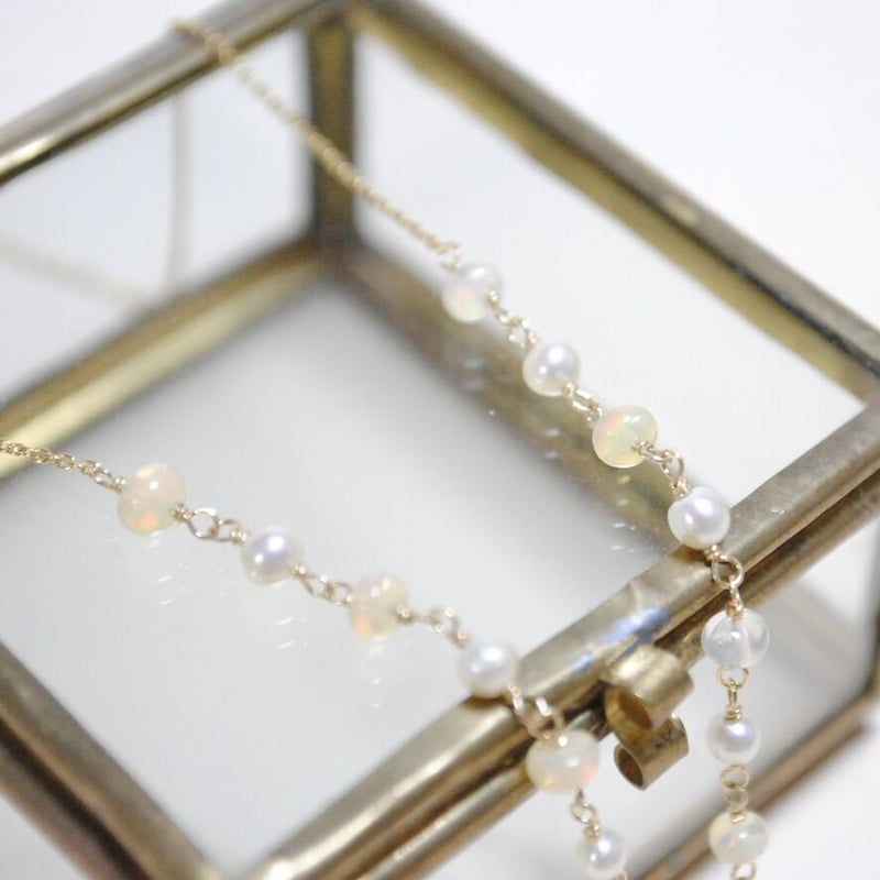 淡水パール　ネックレス　金具14KG刻印あります 再販10超】短め38cm淡水パールネックレス(ホワイト)【ステンレス