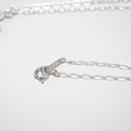 レース風フラワーネックレス　ラブラドライト　〜silver925〜