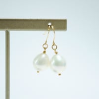 淡水パールの雫ピアス〜14kgf〜