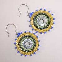 シェルとビーズのサークルピアス〈イエロー系〉New type!
