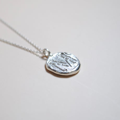 Kettiオリジナルコイン型イニシャルネックレス 〈M〉〜silver925〜