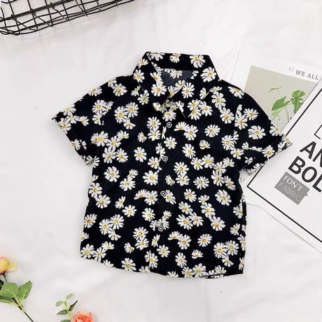 【即納品】daisy柄シャツ