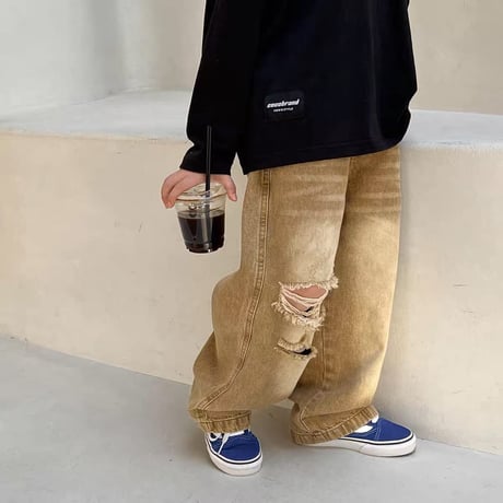 ワイドダメージパンツ