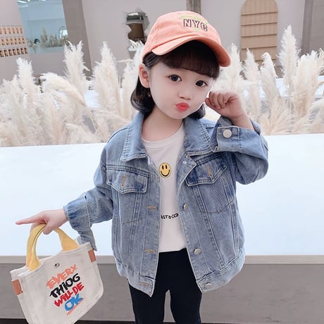【即納品】バックプリントデニムジャケット