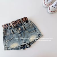 leopabelt denim pants
