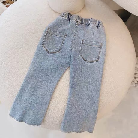 シースルーリボン付きデニムパンツ ⁡