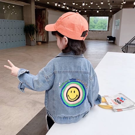 【即納品】バックプリントデニムジャケット