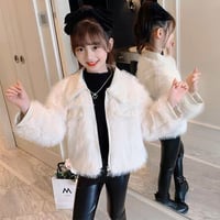 ビジュー付きファーコート