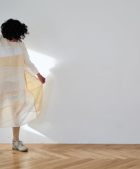 long sleeve dress / 胴裏（白色）